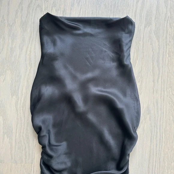 Reformation Casette silk dress black midi open back size 2 - with tags - Picture 6 of 10